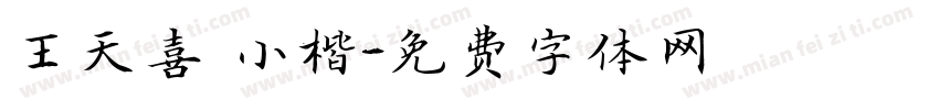 王天喜 小楷字体转换